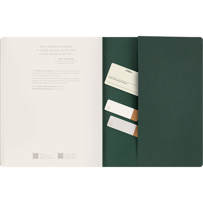 Moleskine Cahier Student Journal, XXL 216mm x 279mm, Plain, Myrtle Green CX1002226
