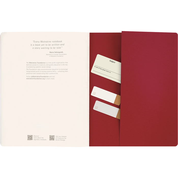 Moleskine Cahier Student Journal, XXL 216mm x 279mm, Plain, Red CX1002225