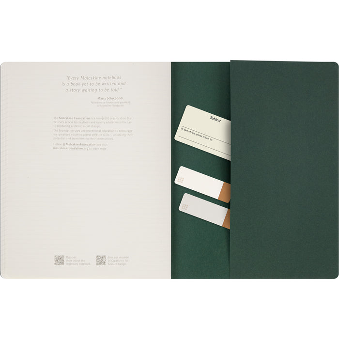 Moleskine Cahier Student Journal, XXL 216mm x 279mm, Ruled, Myrtle Green CX1002222