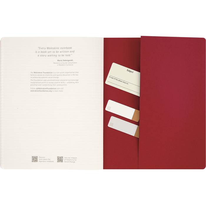 Moleskine Cahier Student Journal, XXL 216mm x 279mm, Ruled, Red CX1002221