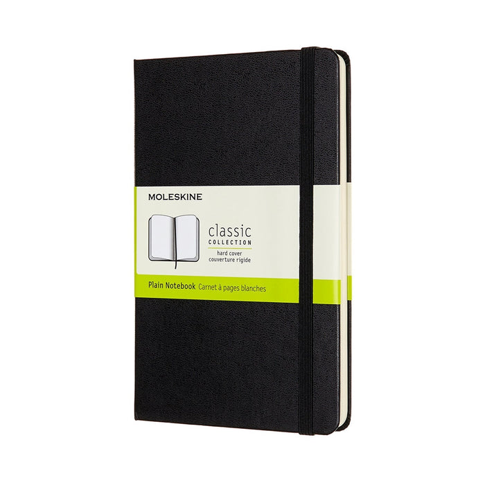 Moleskine Classic Notebook, 115mm x 175mm Medium Size, Plain, Hard Cover, Black CXMQP052