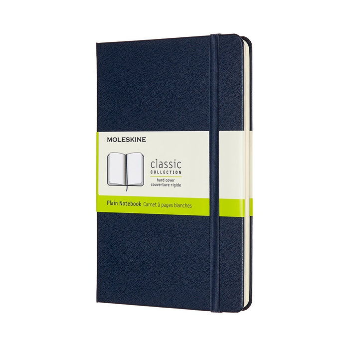 Moleskine Classic Notebook, 115mm x 175mm Medium Size, Plain, Hard Cover, Sapphire Blue CXMQP052B20