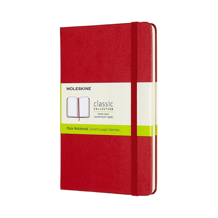 Moleskine Classic Notebook, 115mm x 175mm Medium Size, Plain, Hard Cover, Scarlet Red CXMQP052F2