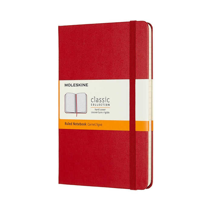 Moleskine Classic Notebook, 115mm x 175mm Medium Size, Ruled, Hard Cover, Scarlet Red CXMQP050F2