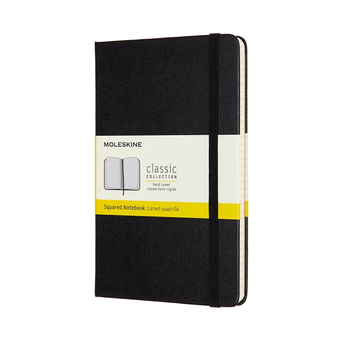 Moleskine Classic Notebook, 115mm x 175mm Medium Size, Squared, Hard Cover, Black CXMQP051