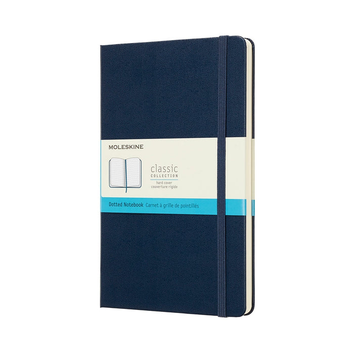 Moleskine Classic Notebook, 130mm x 210mm Large Size, Dotted, Hard Cover, Sapphire Blue CXMQP066B20