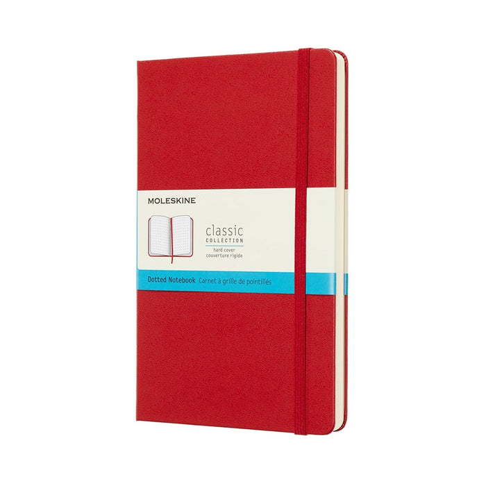 Moleskine Classic Notebook, 130mm x 210mm Large Size, Dotted, Hard Cover, Scarlet Red CXMQP066F2