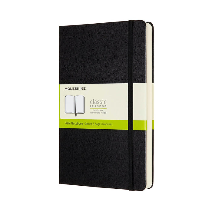 Moleskine Classic Notebook, 130mm x 210mm Large Size Expanded, Hard Cover, Plain, Black CXMQP062EXP