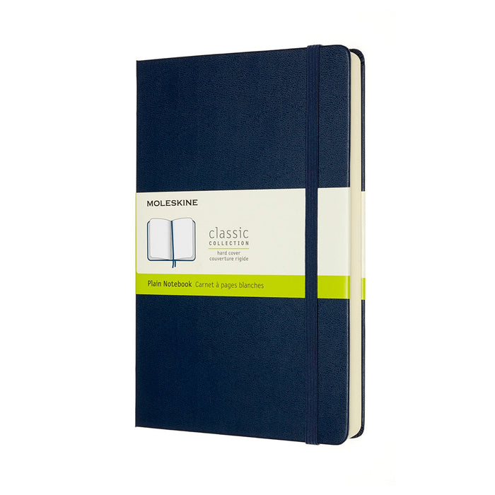 Moleskine Classic Notebook, 130mm x 210mm Large Size Expanded, Hard Cover, Plain, Sapphire Blue CXMQP062EXPB20