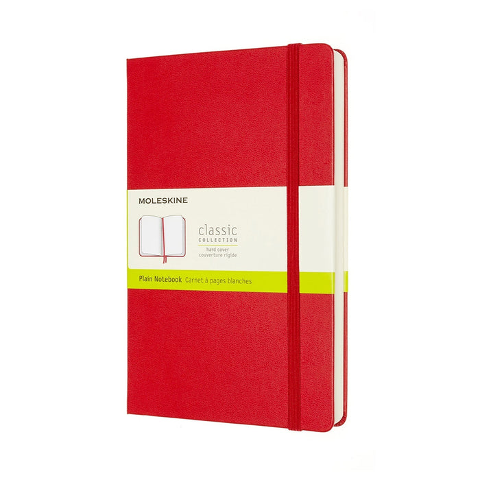 Moleskine Classic Notebook, 130mm x 210mm Large Size Expanded, Hard Cover, Plain, Scarlet Red CXMQP062EXPF2