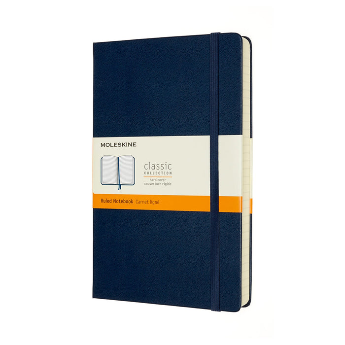 Moleskine Classic Notebook, 130mm x 210mm Large Size Expanded, Hard Cover, Ruled, Sapphire Blue CXMQP060EXPB20