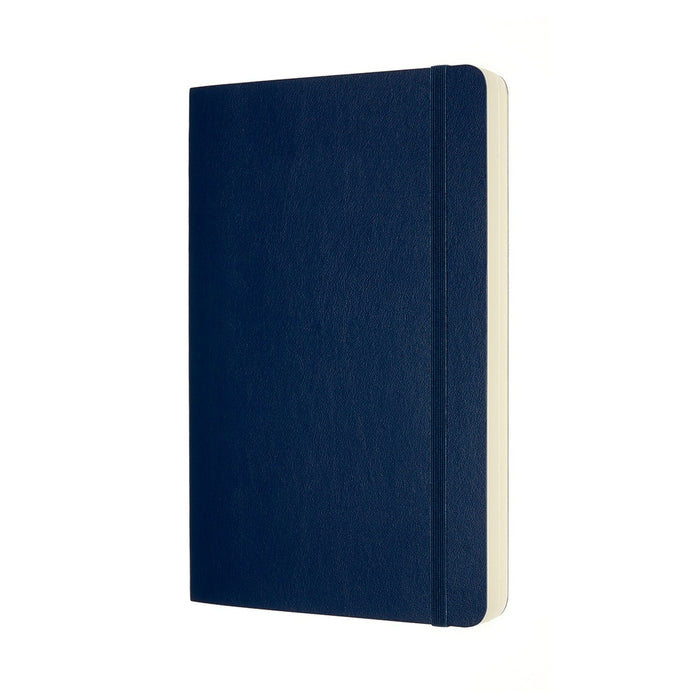 Moleskine Classic Notebook, 130mm x 210mm Large Size Expanded, Soft Cover, Plain, Sapphire Blue CXMQP618EXPB20