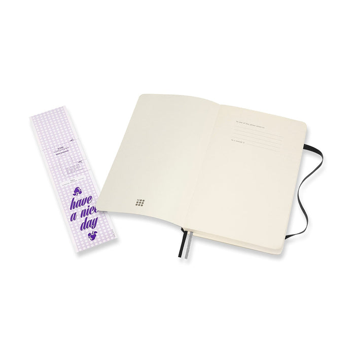 Moleskine Classic Notebook, 130mm x 210mm Large Size Expanded, Soft Cover, Ruled, Black CXMQP616EXP