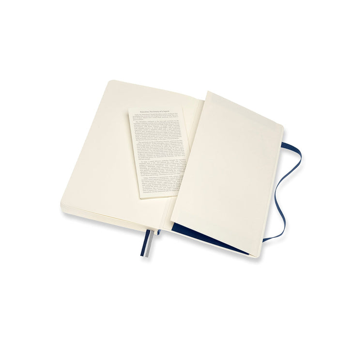 Moleskine Classic Notebook, 130mm x 210mm Large Size Expanded, Soft Cover, Ruled, Sapphire Blue CXMQP616EXPB20