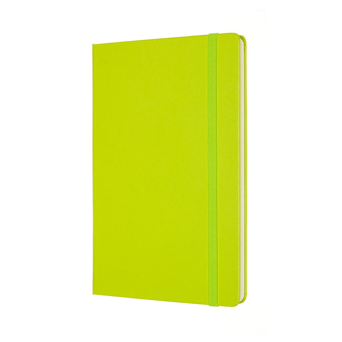 Moleskine Classic Notebook, 130mm x 210mm Large Size, Hard Cover, Plain, Lemon Green CXMQP062C2