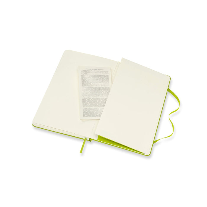 Moleskine Classic Notebook, 130mm x 210mm Large Size, Hard Cover, Plain, Lemon Green CXMQP062C2