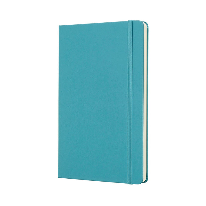 Moleskine Classic Notebook, 130mm x 210mm Large Size, Hard Cover, Plain, Reef Blue CXMQP062B35