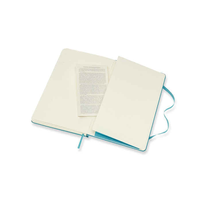 Moleskine Classic Notebook, 130mm x 210mm Large Size, Hard Cover, Plain, Reef Blue CXMQP062B35