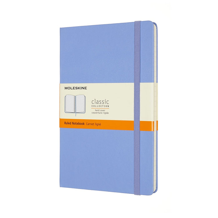 Moleskine Classic Notebook, 130mm x 210mm Large Size, Hard Cover, Ruled, Hydrangea Blue CXMQP060B42