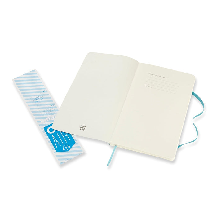 Moleskine Classic Notebook, 130mm x 210mm Large Size, Ruled, Soft Cover, Reef Blue CXMQP616B35