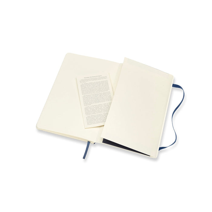 Moleskine Classic Notebook, 130mm x 210mm Large Size, Ruled, Soft Cover, Sapphire Blue CXMQP616B20
