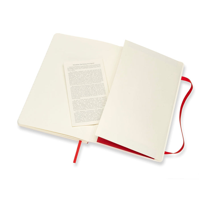 Moleskine Classic Notebook, 130mm x 210mm Large Size, Ruled, Soft Cover, Scarlet Red CXMQP616F2