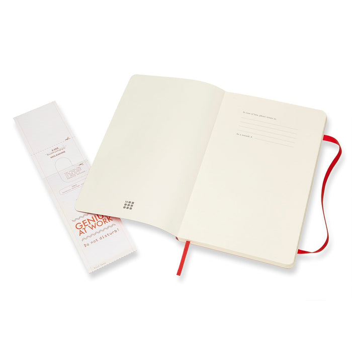 Moleskine Classic Notebook, 130mm x 210mm Large Size, Ruled, Soft Cover, Scarlet Red CXMQP616F2