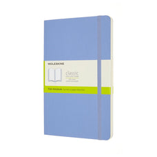 Moleskine Classic Notebook, 130mm x 210mm Large Size, Soft Cover, Plain, Hydrangea Blue CXMQP618B42