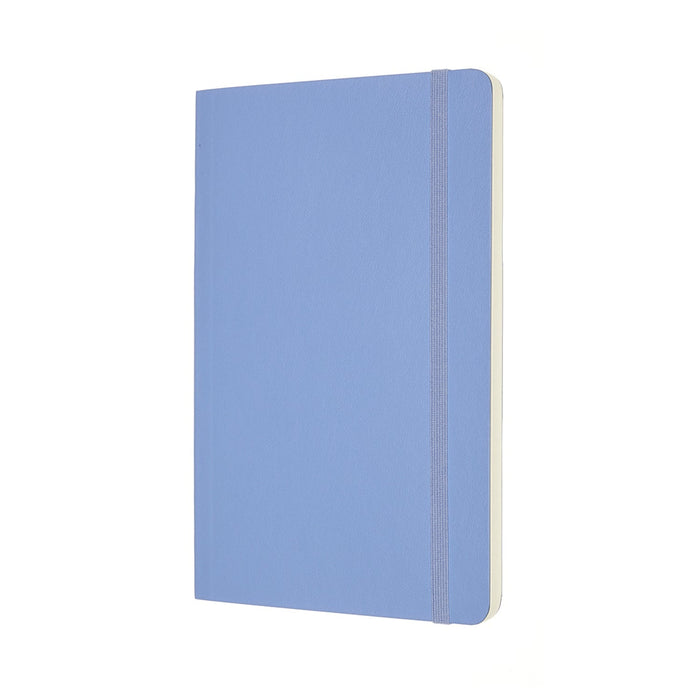 Moleskine Classic Notebook, 130mm x 210mm Large Size, Soft Cover, Plain, Hydrangea Blue CXMQP618B42