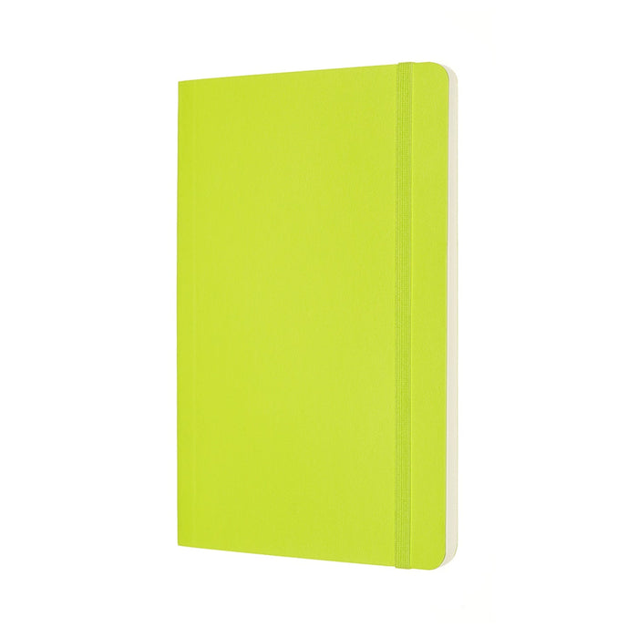Moleskine Classic Notebook, 130mm x 210mm Large Size, Soft Cover, Plain, Lemon Green CXMQP618C2