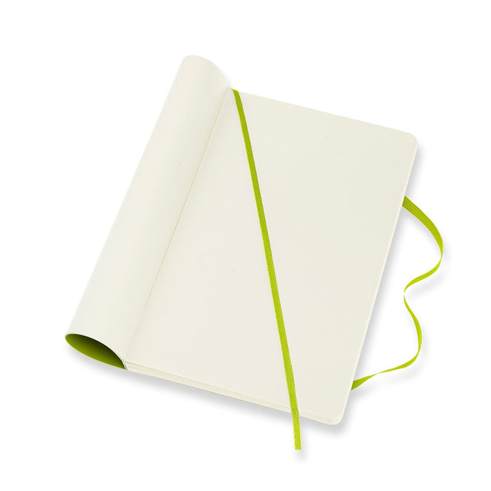 Moleskine Classic Notebook, 130mm x 210mm Large Size, Soft Cover, Plain, Lemon Green CXMQP618C2