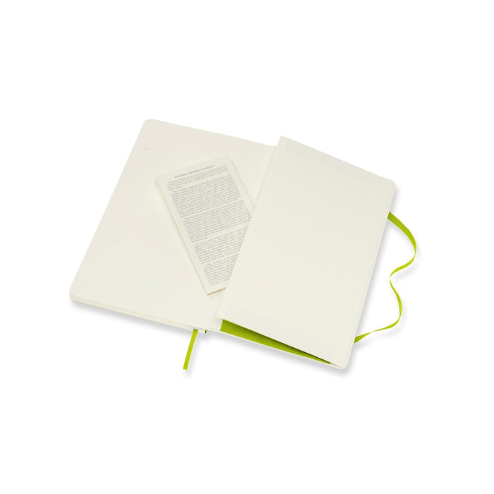 Moleskine Classic Notebook, 130mm x 210mm Large Size, Soft Cover, Plain, Lemon Green CXMQP618C2