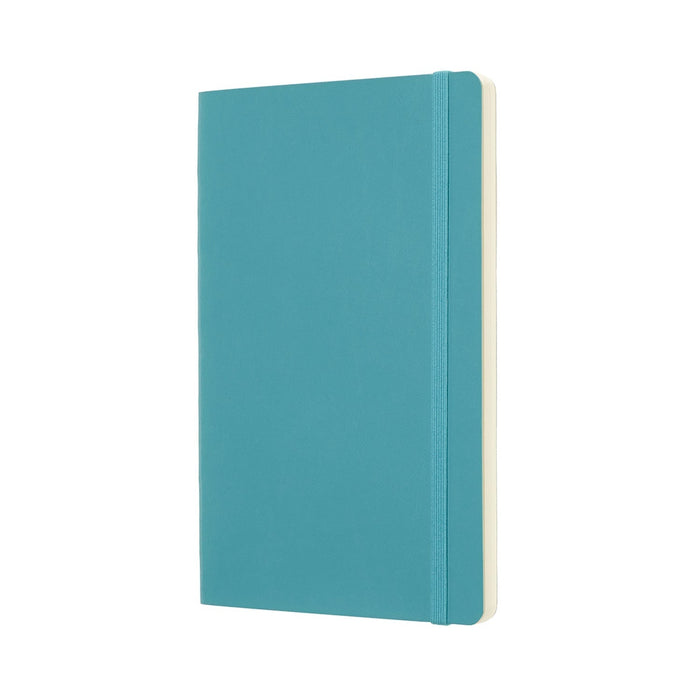 Moleskine Classic Notebook, 130mm x 210mm Large Size, Soft Cover, Plain, Reef Blue CXMQP618B35