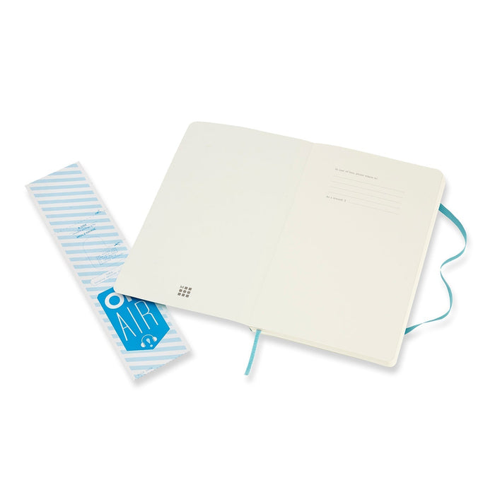 Moleskine Classic Notebook, 130mm x 210mm Large Size, Soft Cover, Plain, Reef Blue CXMQP618B35