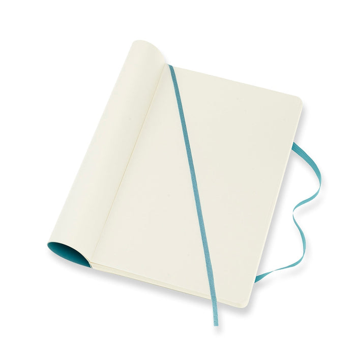 Moleskine Classic Notebook, 130mm x 210mm Large Size, Soft Cover, Plain, Reef Blue CXMQP618B35