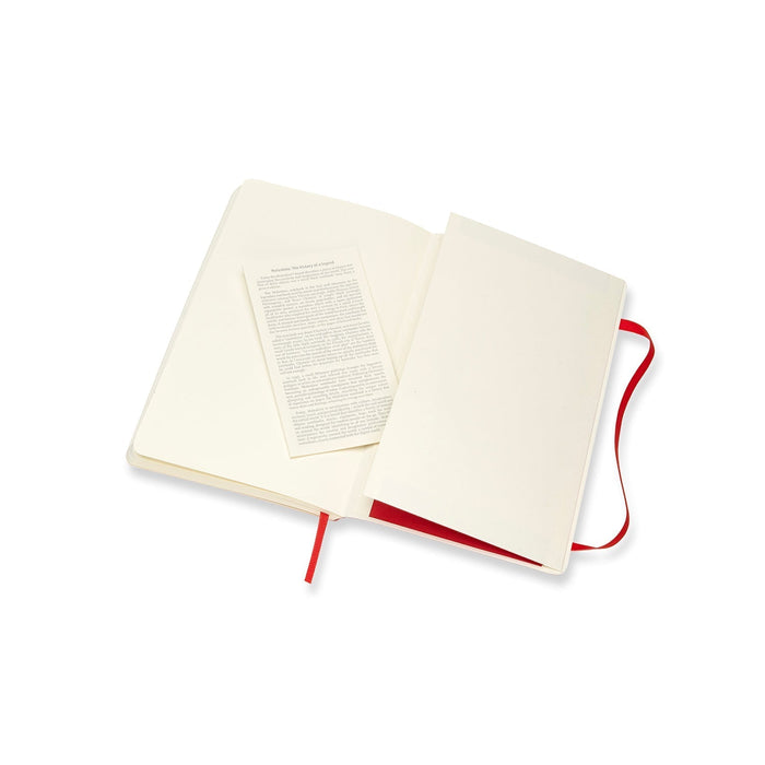 Moleskine Classic Notebook, 130mm x 210mm Large Size, Soft Cover, Plain, Scarlet Red CXMQP618F2