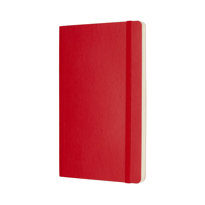 Moleskine Classic Notebook, 130mm x 210mm Large Size, Soft Cover, Plain, Scarlet Red CXMQP618F2