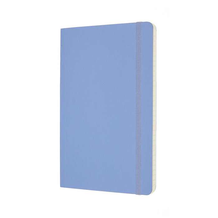 Moleskine Classic Notebook, 130mm x 210mm Large Size, Soft Cover, Ruled, Hydrangea Blue CXMQP616B42