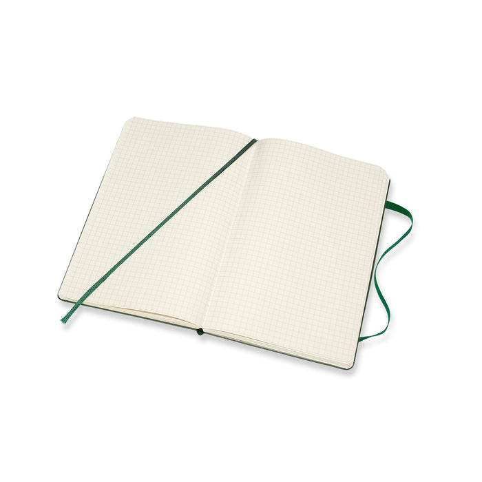 Moleskine Classic Notebook, 130mm x 210mm Large Size, Squared, Hard Cover, Myrtle Green CXMQP061K15