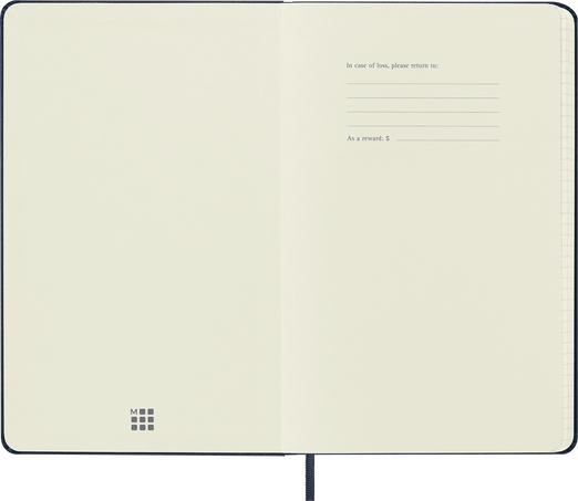 Moleskine Classic Notebook, 130mm x 210mm Large Size, Squared, Hard Cover, Sapphire Blue CXMQP061B20