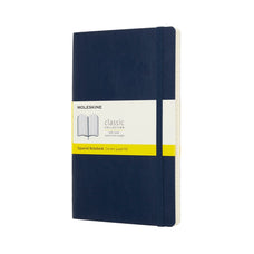 Moleskine Classic Notebook, 130mm x 210mm Large Size, Squared, Soft Cover, Sapphire Blue CXMQP617B20