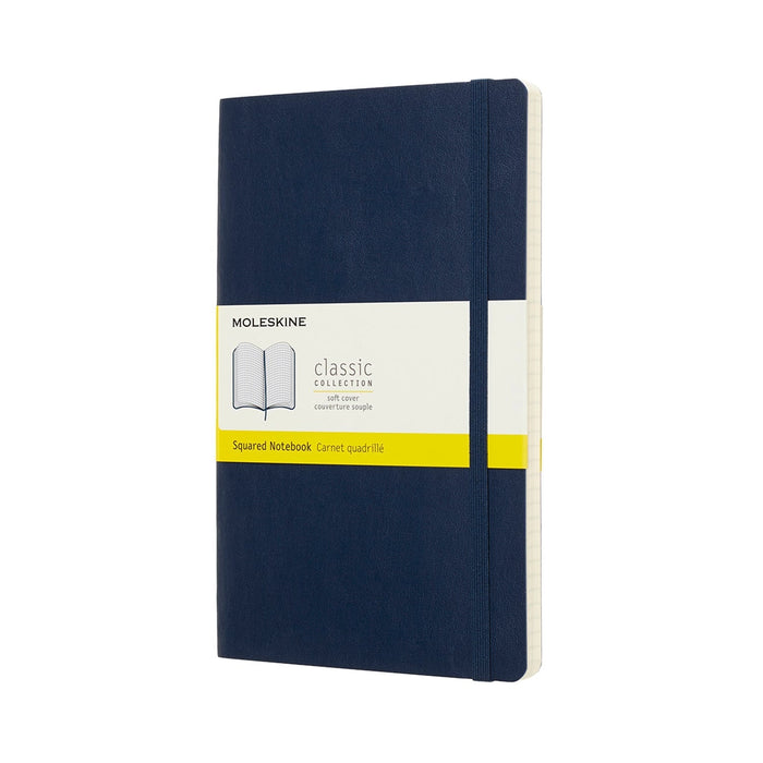 Moleskine Classic Notebook, 130mm x 210mm Large Size, Squared, Soft Cover, Sapphire Blue CXMQP617B20