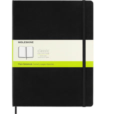 Moleskine Classic Notebook, 190mm x 250mm XL Size, Plain, Hard Cover, Black CXMQP092