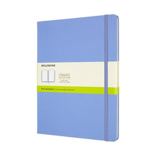 Moleskine Classic Notebook, 190mm x 250mm XL Size, Plain, Hard Cover, Hydrangea Blue CXMQP092B42