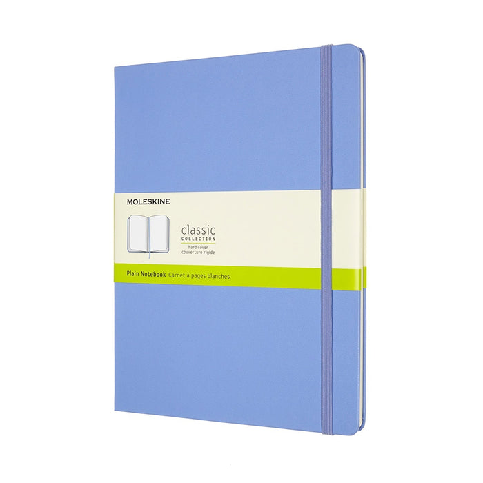 Moleskine Classic Notebook, 190mm x 250mm XL Size, Plain, Hard Cover, Hydrangea Blue CXMQP092B42