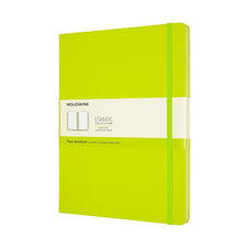 Moleskine Classic Notebook, 190mm x 250mm XL Size, Plain, Hard Cover, Lemon Green CXMQP092C2