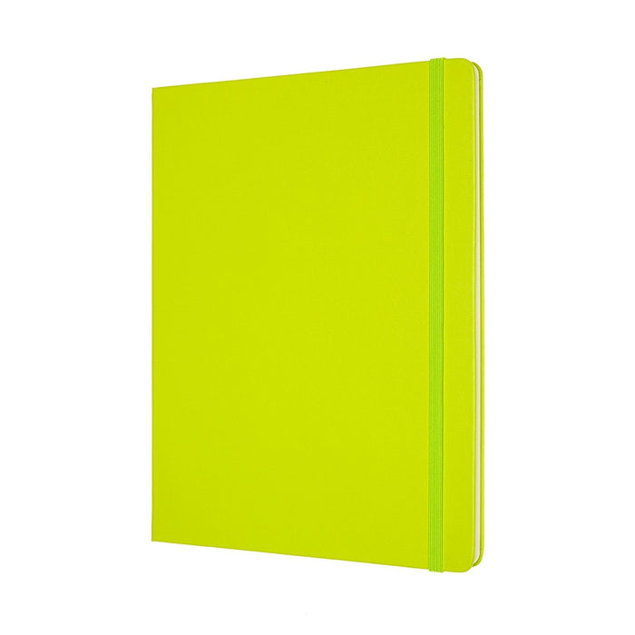 Moleskine Classic Notebook, 190mm x 250mm XL Size, Plain, Hard Cover, Lemon Green CXMQP092C2