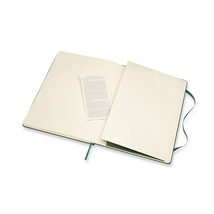 Moleskine Classic Notebook, 190mm x 250mm XL Size, Plain, Hard Cover, Myrtle Green CXMQP092K15