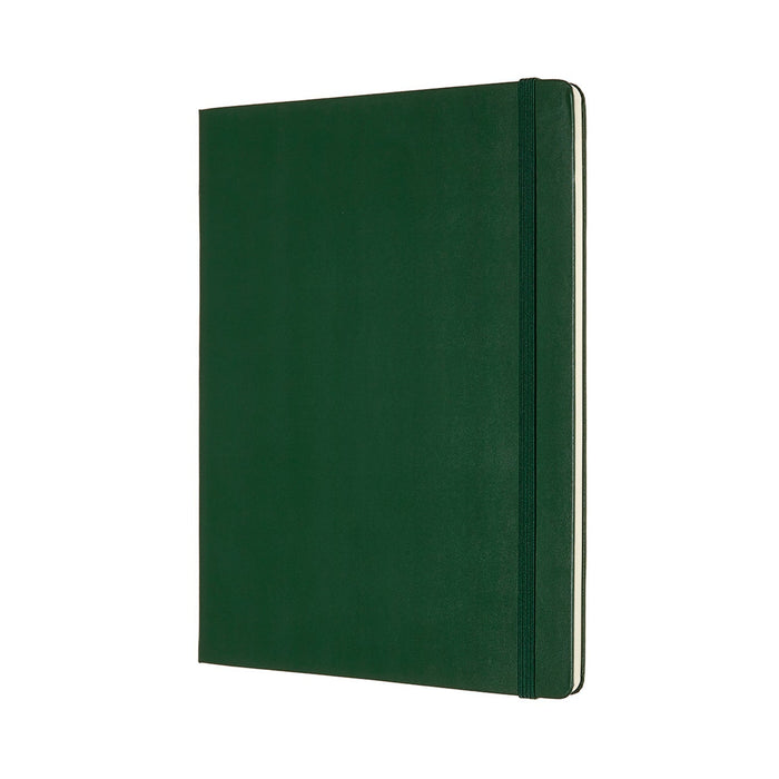 Moleskine Classic Notebook, 190mm x 250mm XL Size, Plain, Hard Cover, Myrtle Green CXMQP092K15
