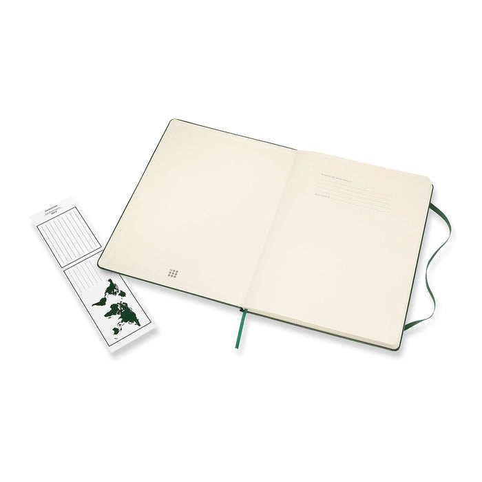 Moleskine Classic Notebook, 190mm x 250mm XL Size, Plain, Hard Cover, Myrtle Green CXMQP092K15